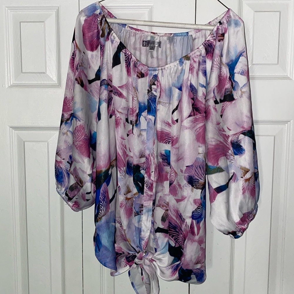 Jennifer Lopez Flowy Blouse sz XL